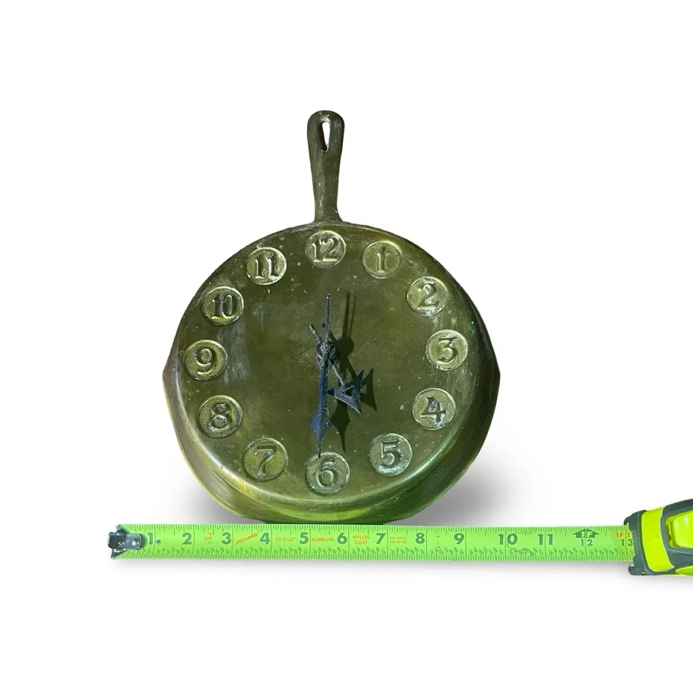 Unique brass Clock‎ Wall Decor Rustic Farmhouse Kitchen country